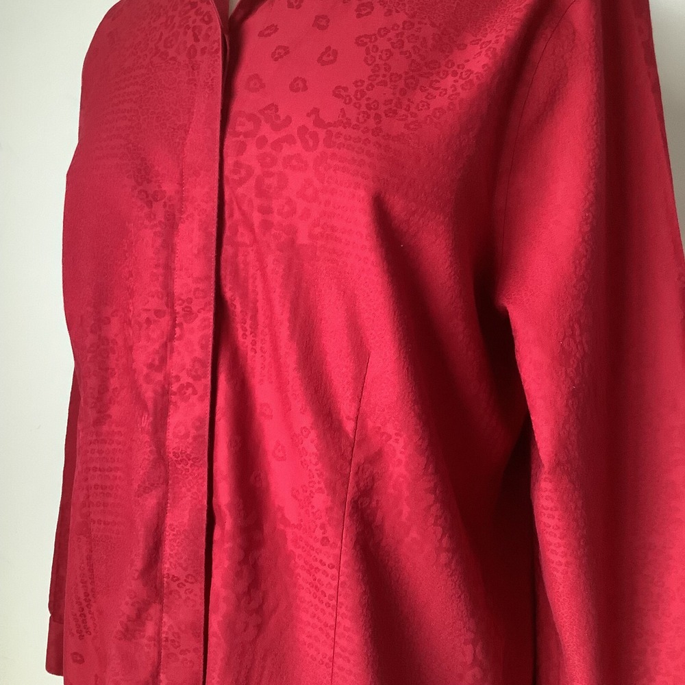 Chico's Womens Tunic Shirt Size 1 No-Iron Sateen Winged Collar‎ US Size 8/10 - Picture 13 of 16